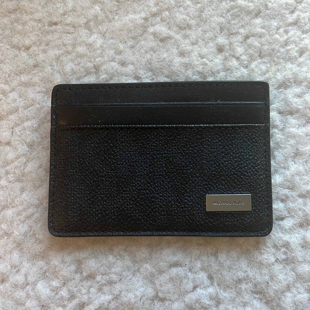 Michael Kors Signature Logo Print Card Wallet